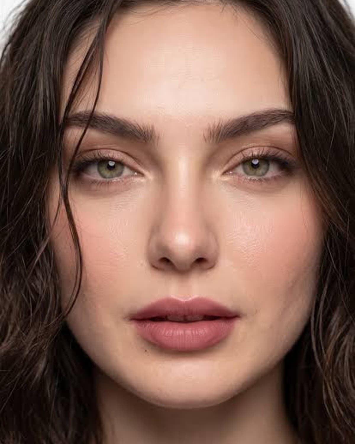 Model wearing a soft natural lip tint