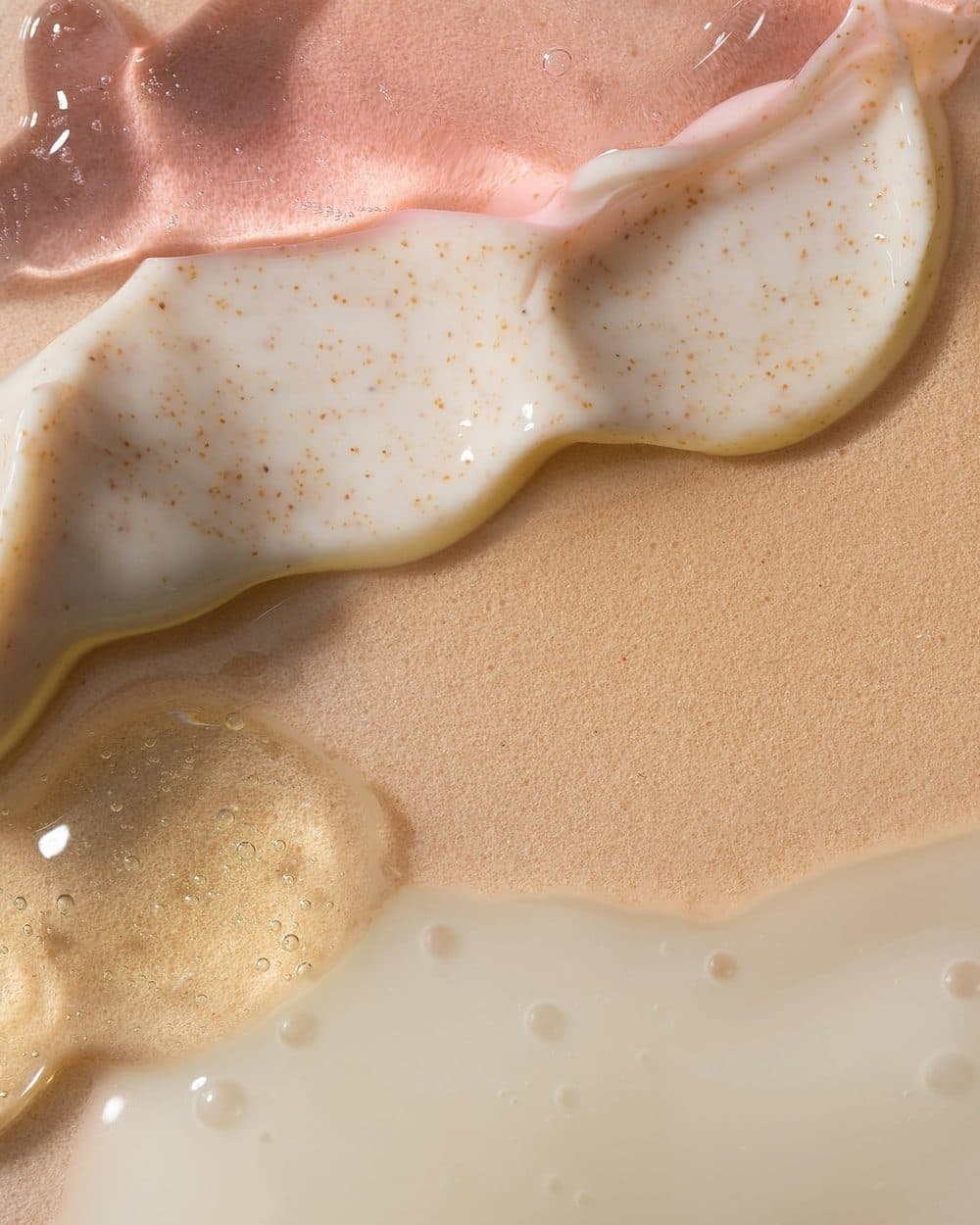 Voile de Teint swatched beside its lighter textures